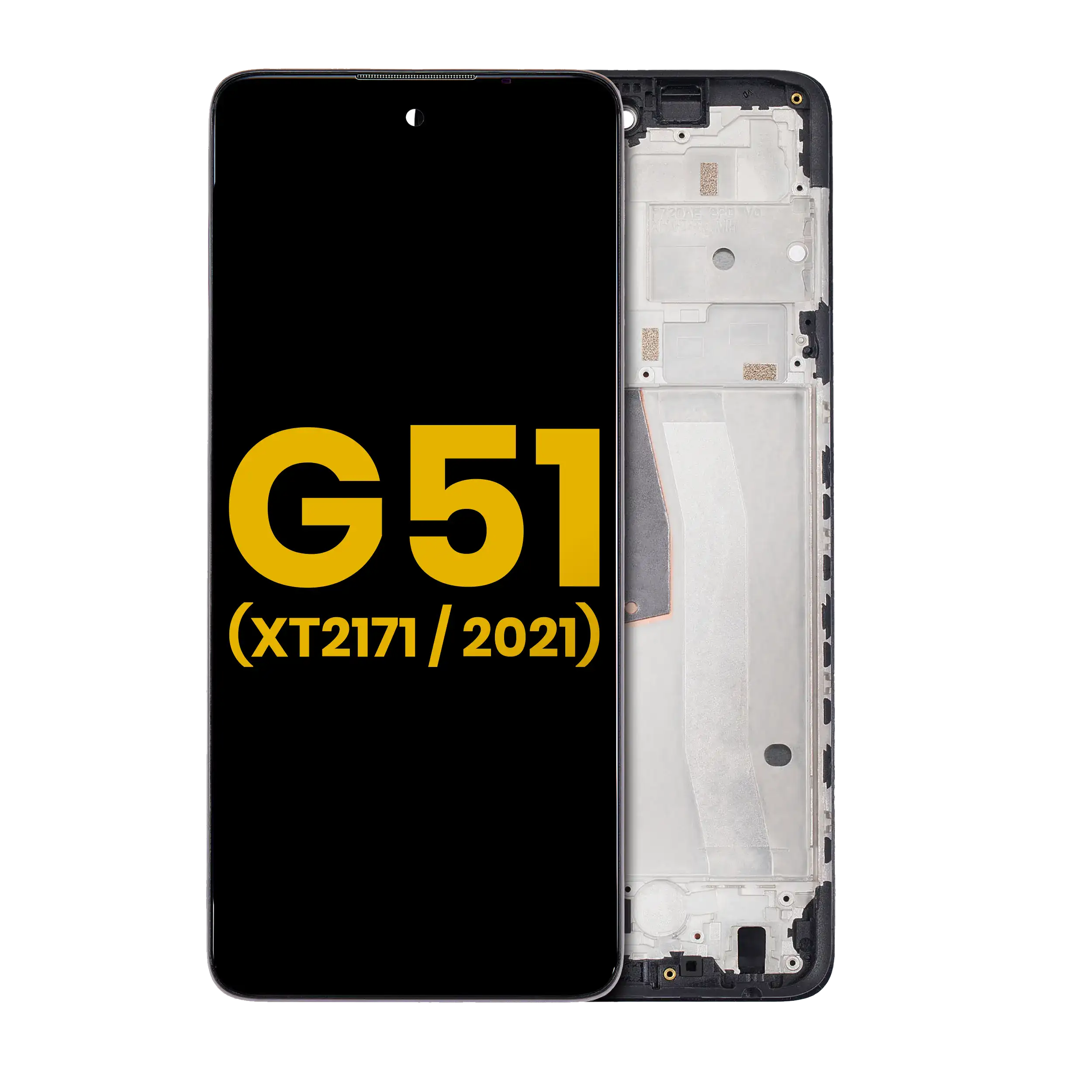 LCD Display with Frame for Motorola Moto G51 5G (XT2171 / 2021) (Refurbished) (All Colors)