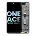 LCD-Display mit Rahmen für Moto One 5G Ace (Original OEM) Volcanic Gray