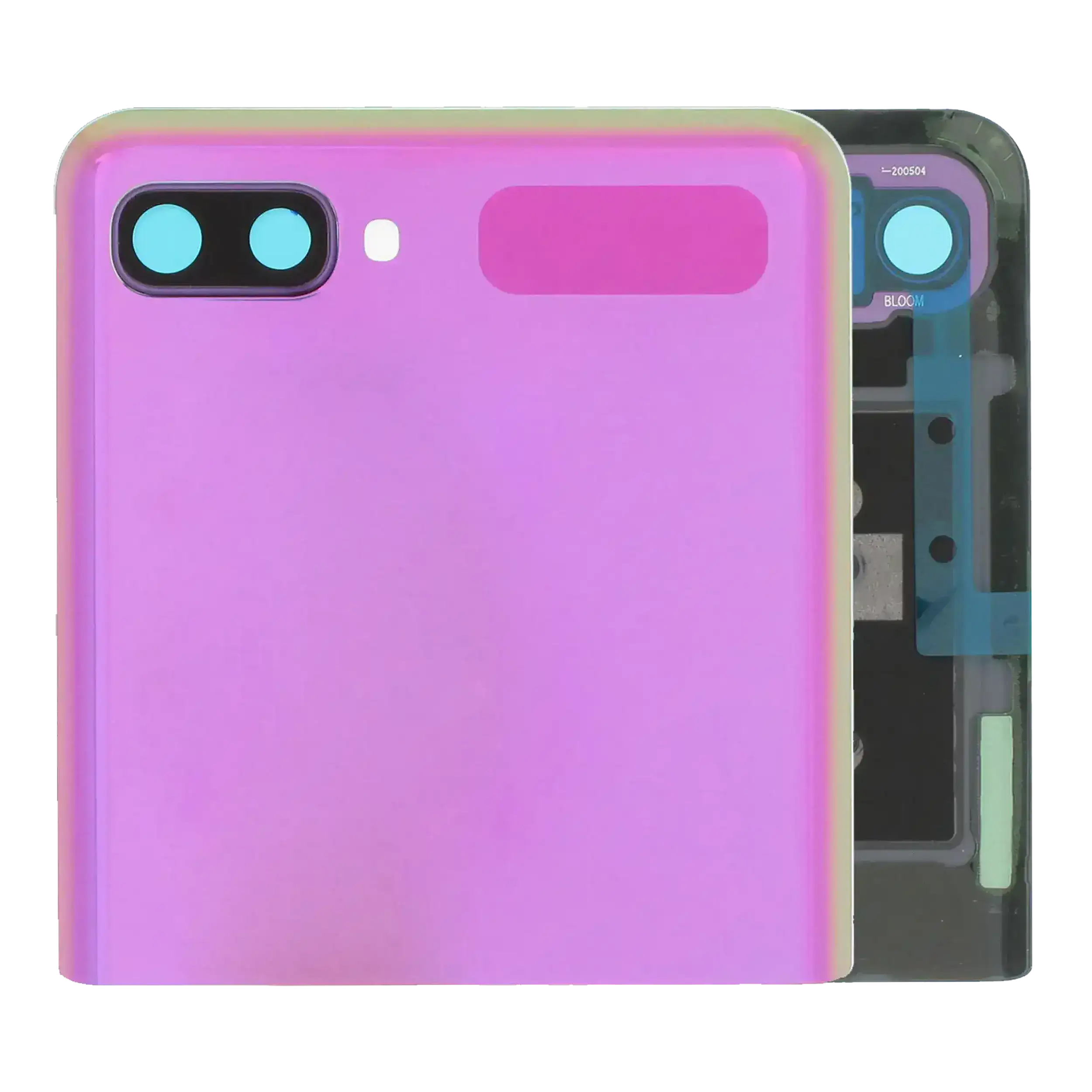 External OLED Display with Frame for Samsung Galaxy Z Flip 4G (F700) / Z Flip 5G (F707) (Service Pack) (Mirror Purple)