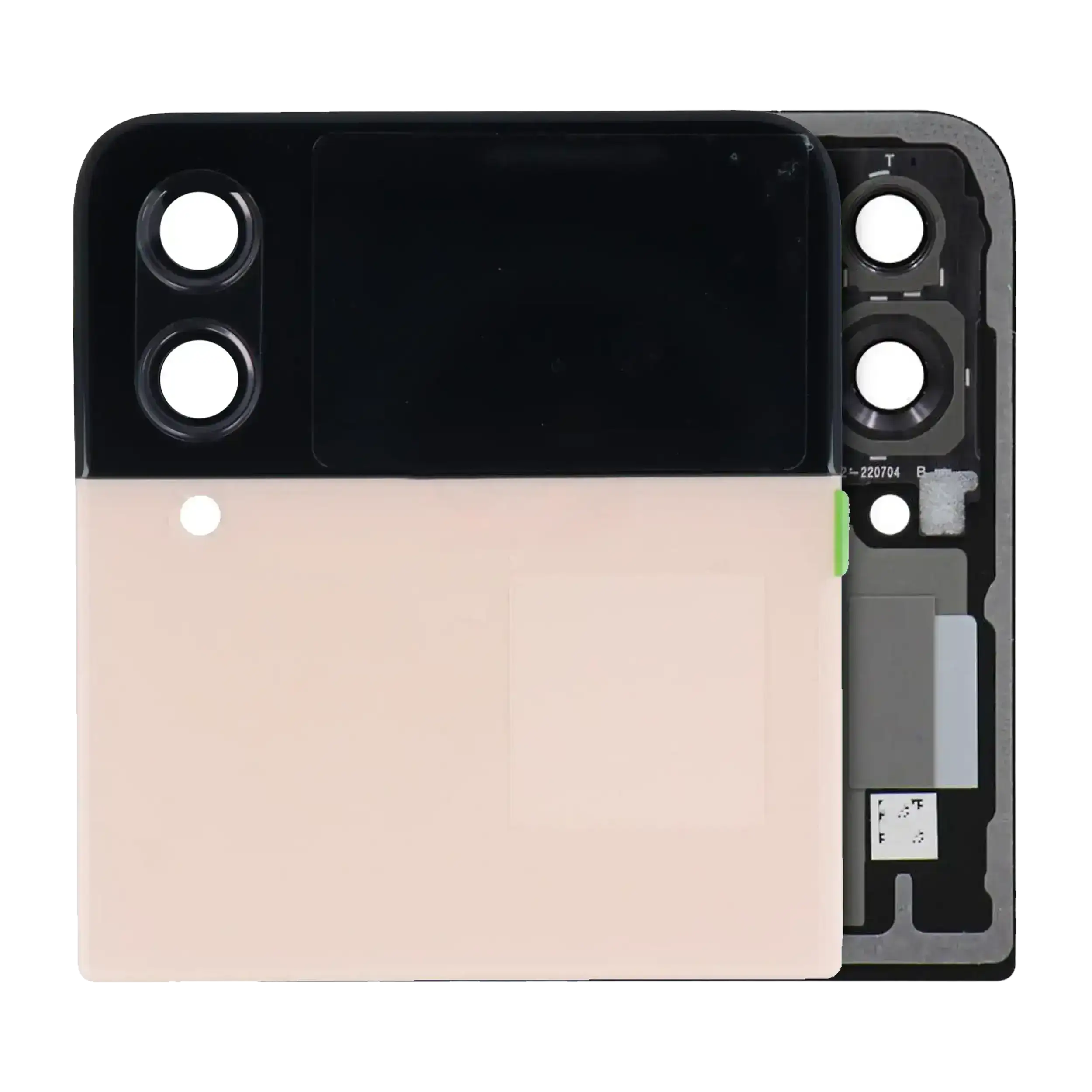 Outer OLED Display for Samsung Galaxy Z Flip 4 5G (US & International) - OEM Pull (Quality B/C) - Pink Gold