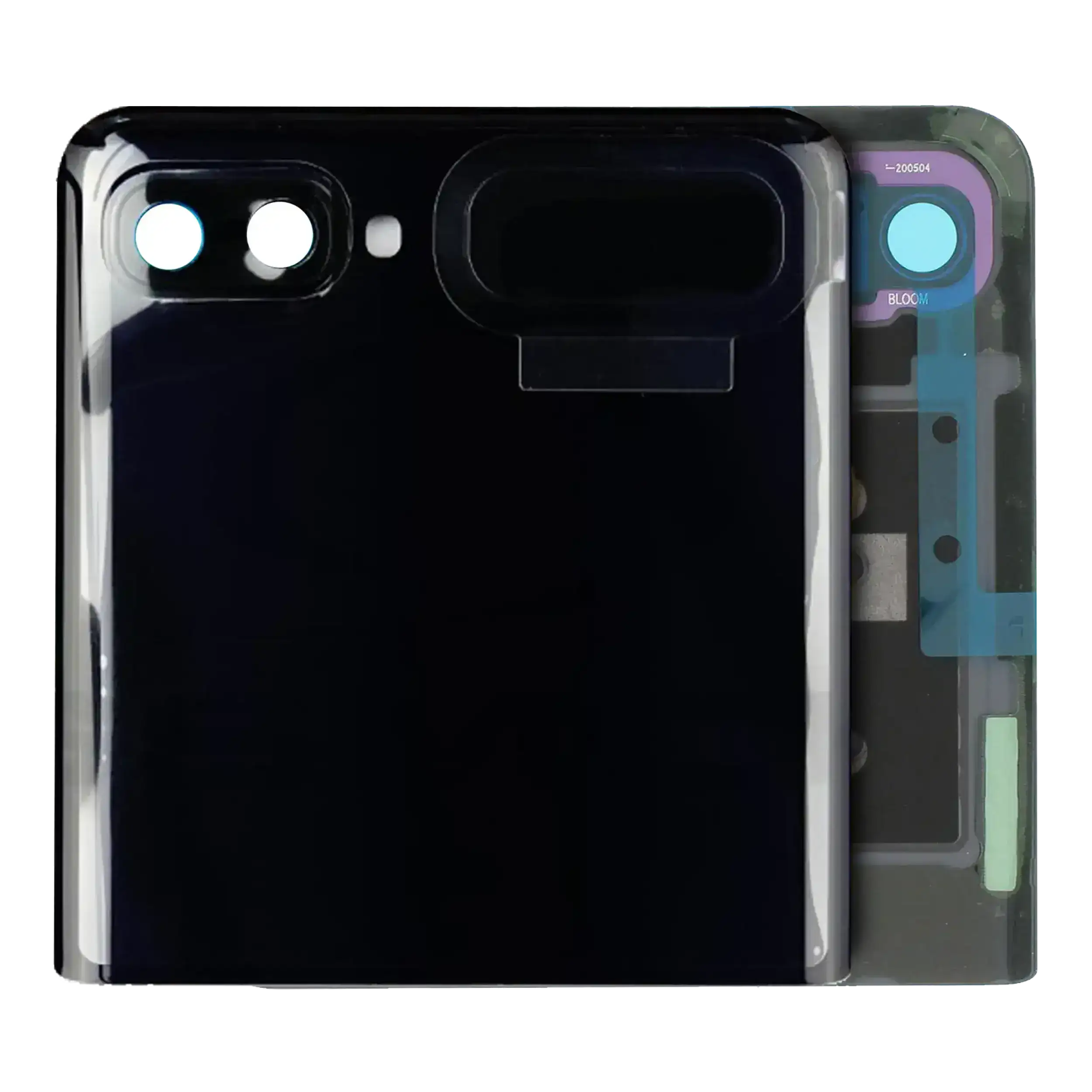 OLED-Bauteil mit Rahmen für Samsung Galaxy Z Flip 4G Service Pack Mirror Black