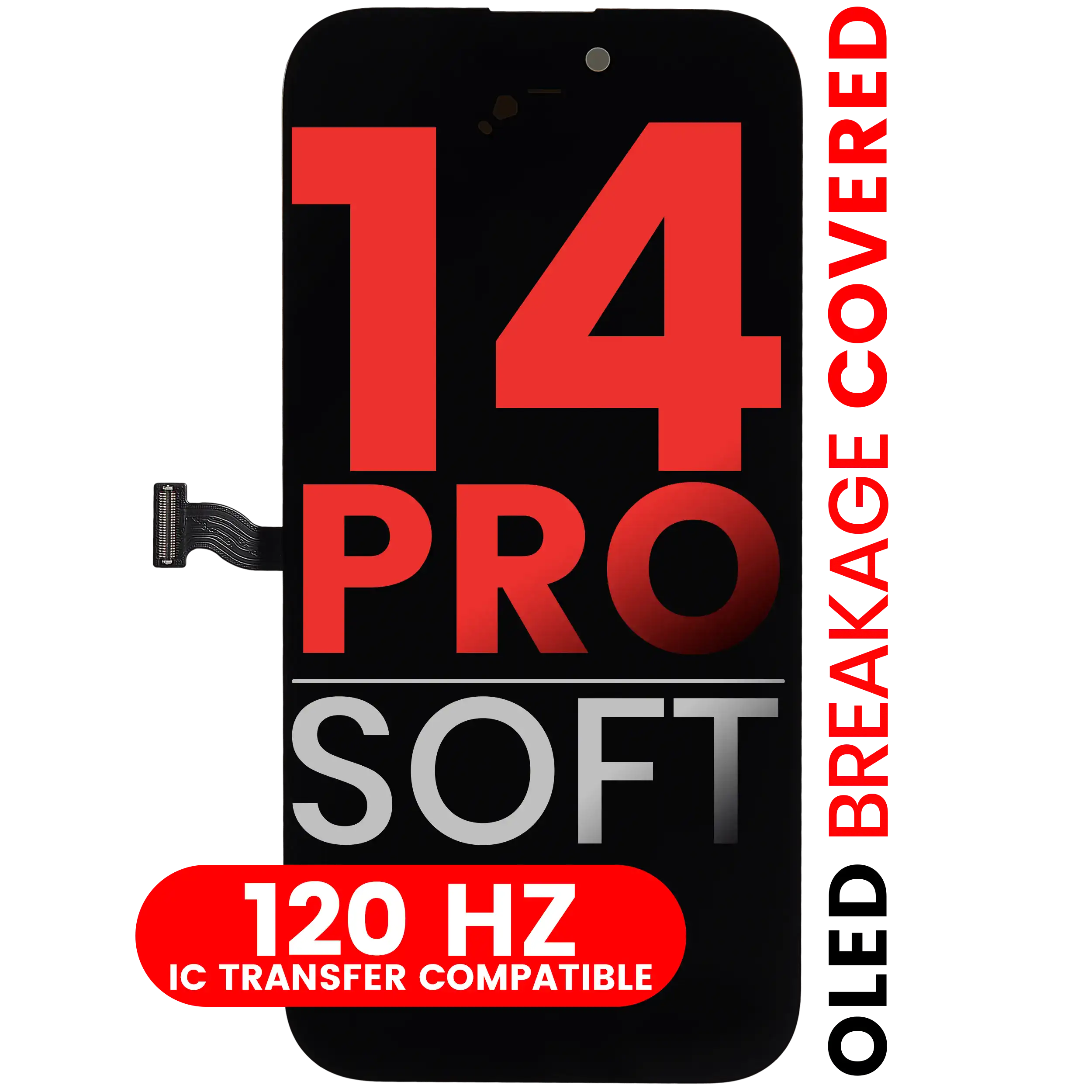 OLED-Display für iPhone 14 Pro (Aftermarket Pro: XO7 Soft, 120 Hz)