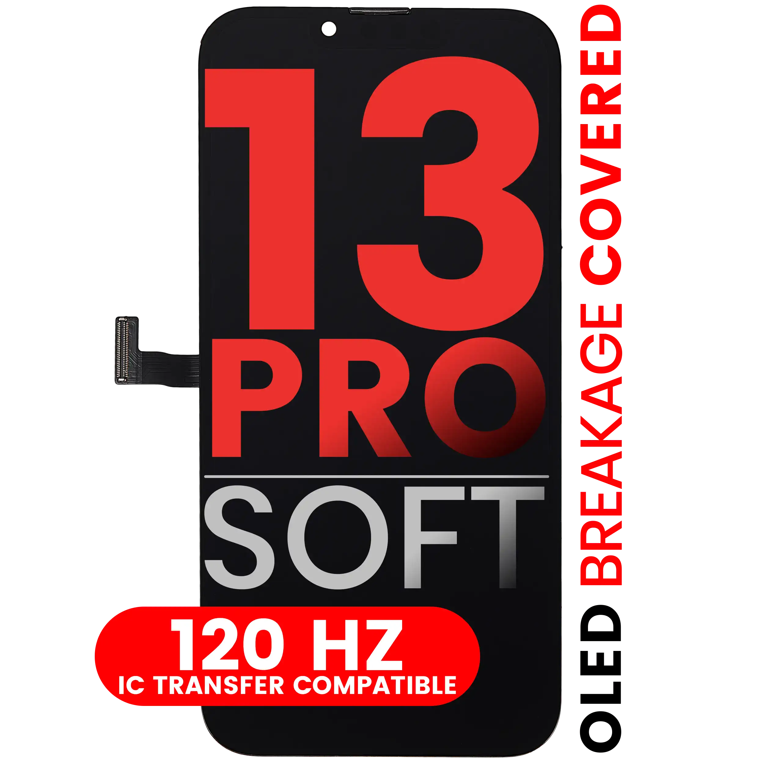 OLED Display for iPhone 13 Pro (Aftermarket Pro: XO7 Soft) (120 Hz)