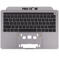 Top Case mit US-Tastatur für MacBook Pro 13" A1706 Space Grau OEM Neuwertig