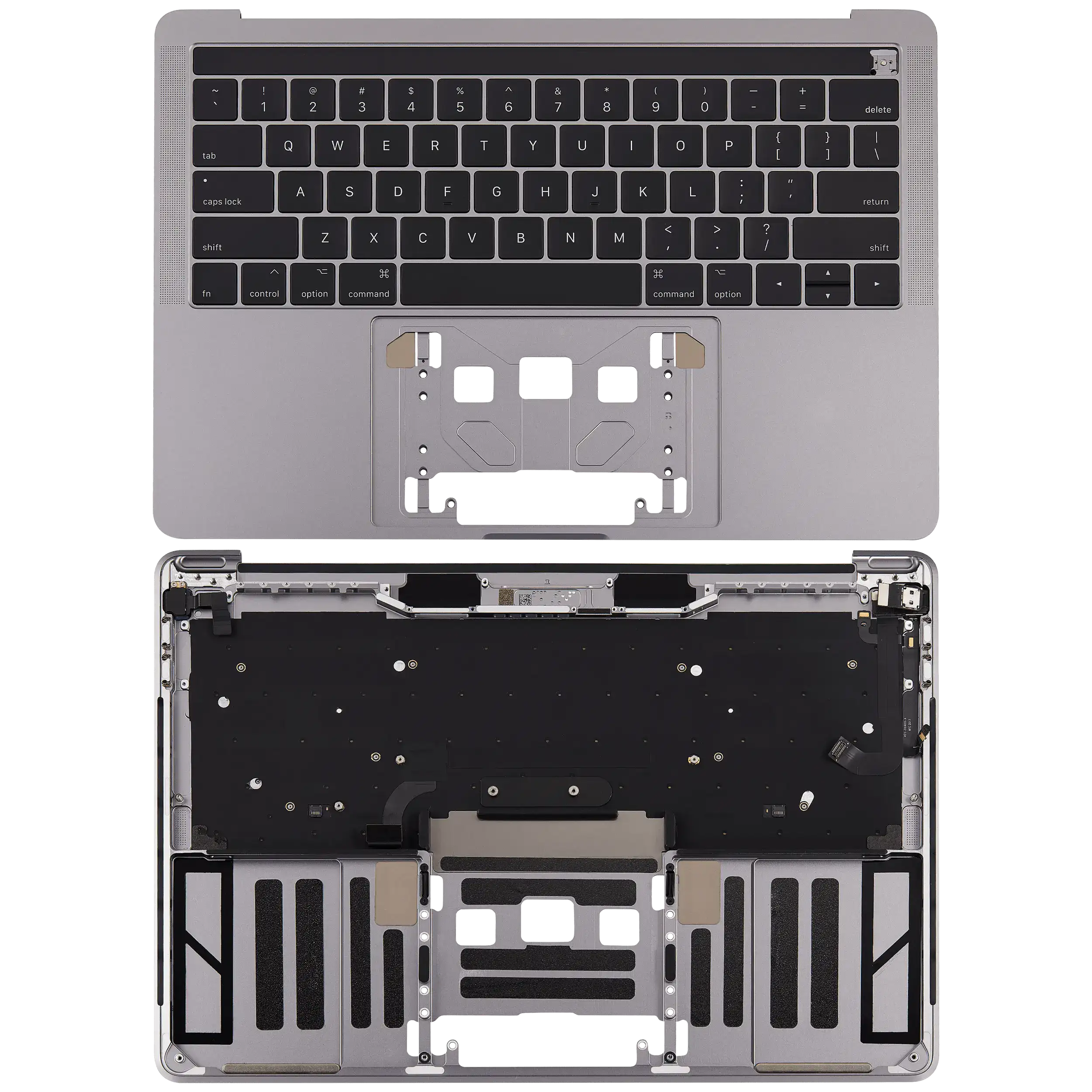 Top Case mit US-Tastatur für MacBook Pro 13" A1706 Space Grau OEM Neuwertig