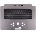 Top Case Tastatur MacBook Pro 15" A1707 (2016-17) US OEM Neuwertig Space Gray
