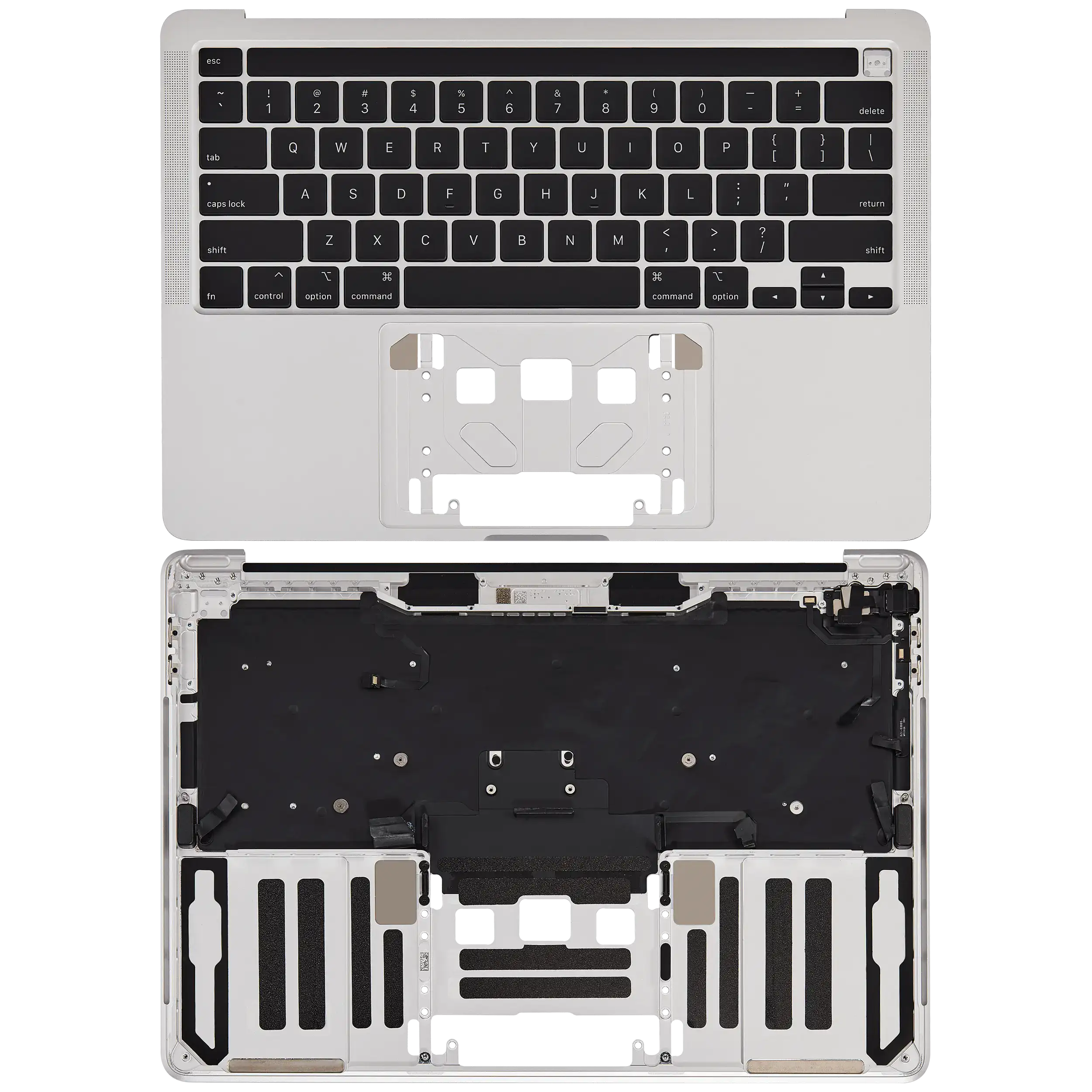 Top Case mit Tastatur für MacBook Pro 13" A2251 (2020) (US-Tastatur) (Silber)