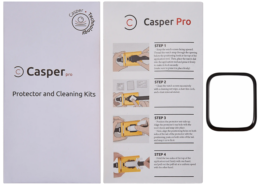 Casper 3D Edge Temperglas für Apple Watch Series 7 / 8 / 9 (41MM)