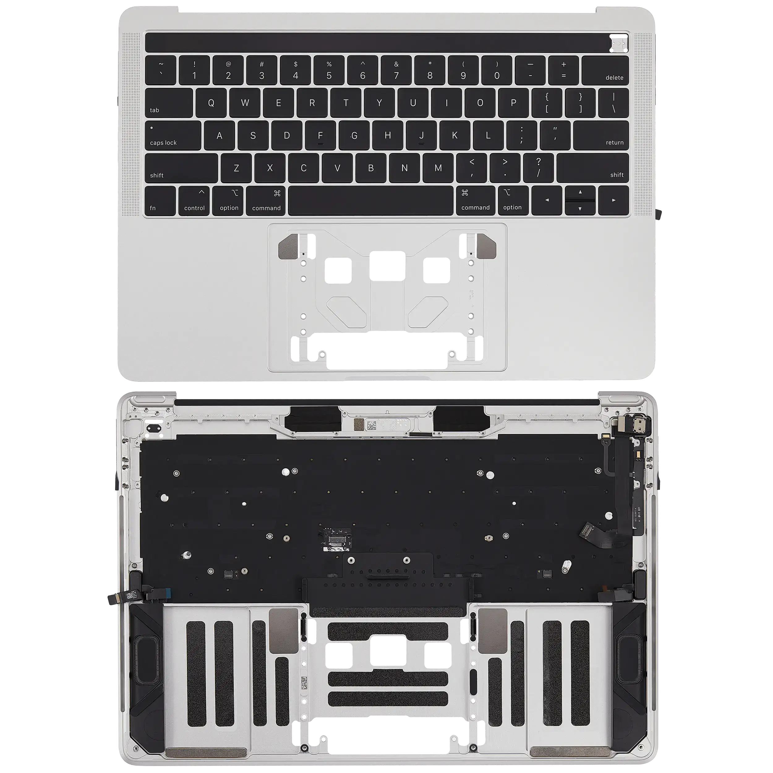 Top Case mit US-Tastatur für MacBook Pro 13 A1989 2018-2019 Silber Neu