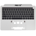 Top Case with Keyboard for MacBook Pro 13" A1989 (2018-2019) (US Keyboard) (Grade New) (Silver)