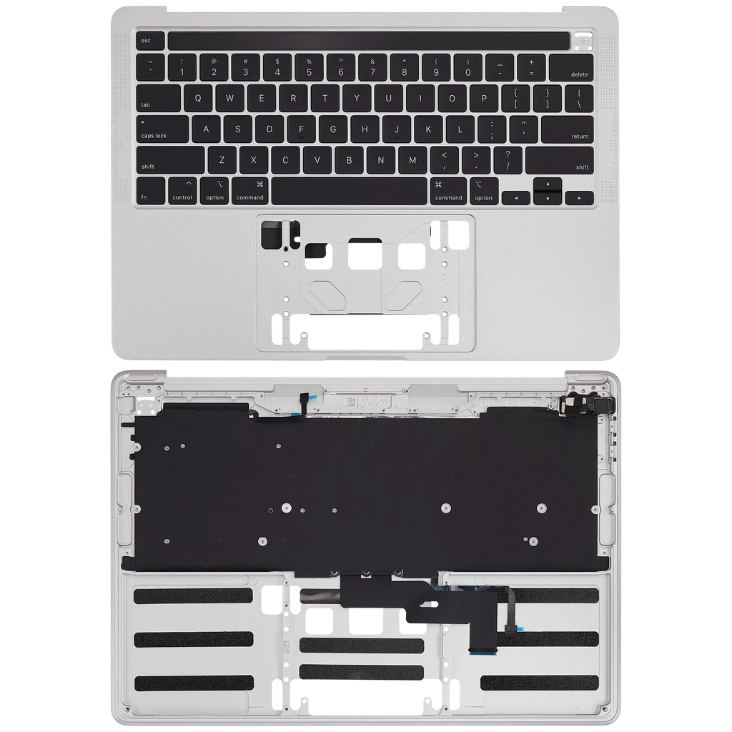 Top Case m. Tastatur f. MacBook Pro 13 A2289, US-Tastatur, Silber, OEM Neuwertig