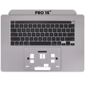Top Case Tastatur MacBook Pro 16 A2141 OEM Pull Space Grau US