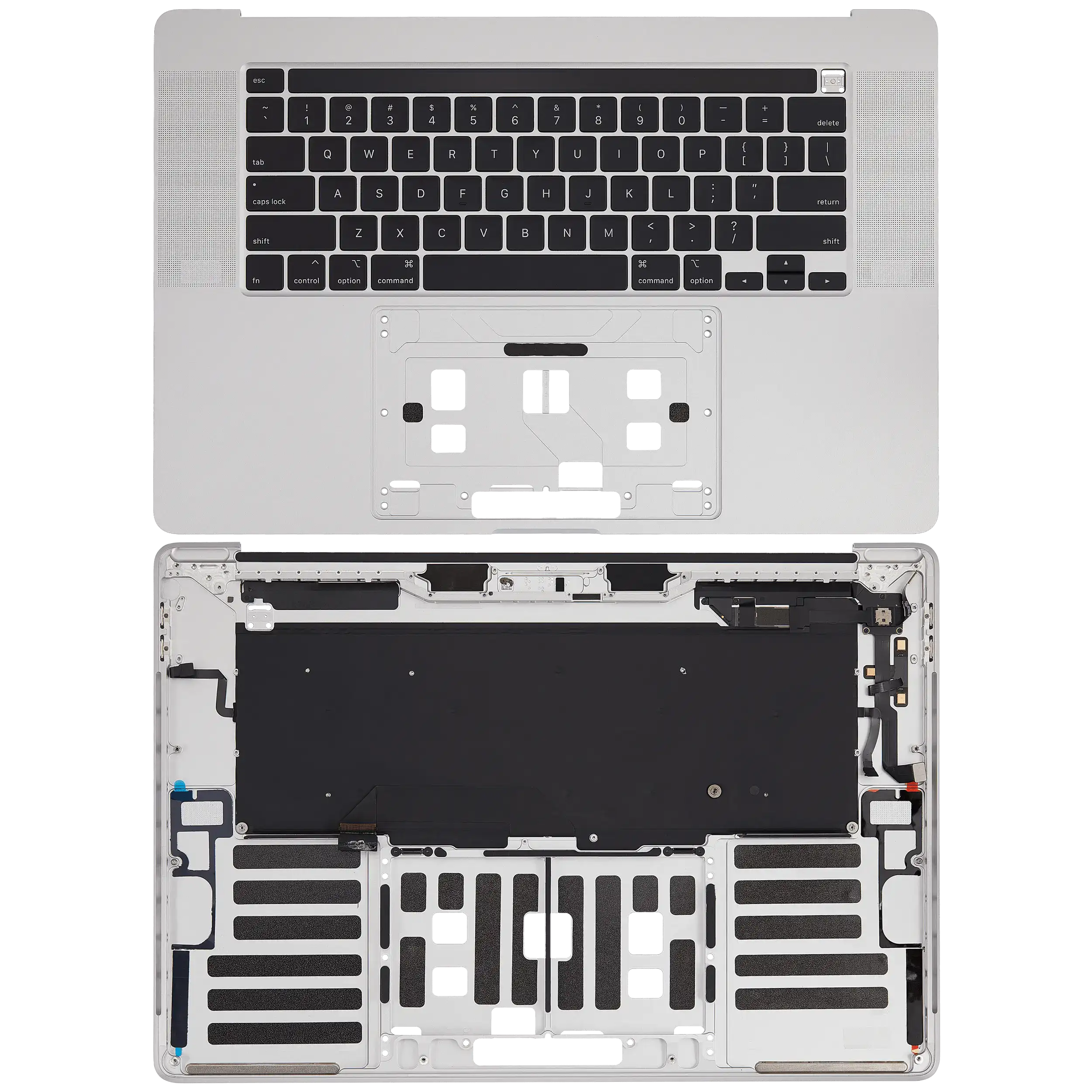 Top Case mit US-Tastatur für MacBook Pro 16" A2141 (2019) Silber OEM Neu