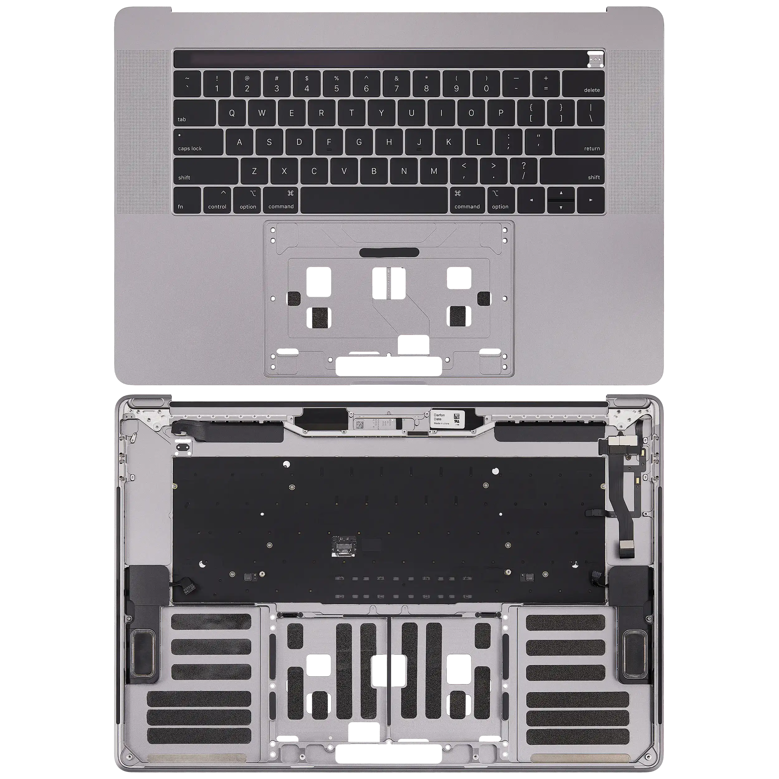 Top Case m. Tastatur f. MacBook Pro 15" A1990 Space Grau US Gebrauchter Ausbau/Pull wie neu
