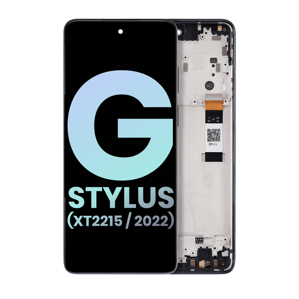 Motorola Moto G Stylus 5G LCD-Display m. Rahmen Steel Blue OEM