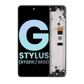 Motorola Moto G Stylus 5G LCD-Display m. Rahmen Steel Blue OEM