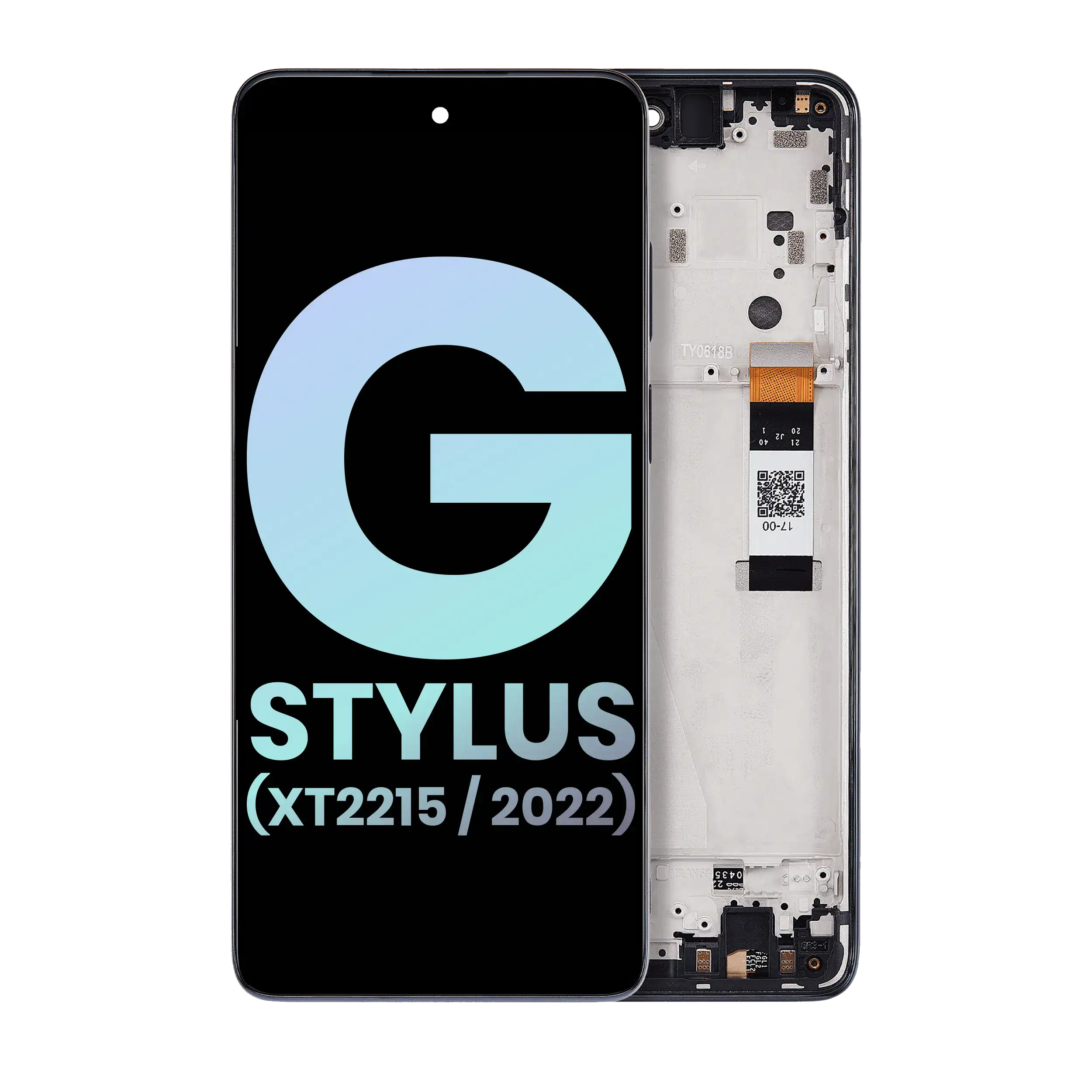 Motorola Moto G Stylus 5G LCD-Display m. Rahmen Steel Blue OEM