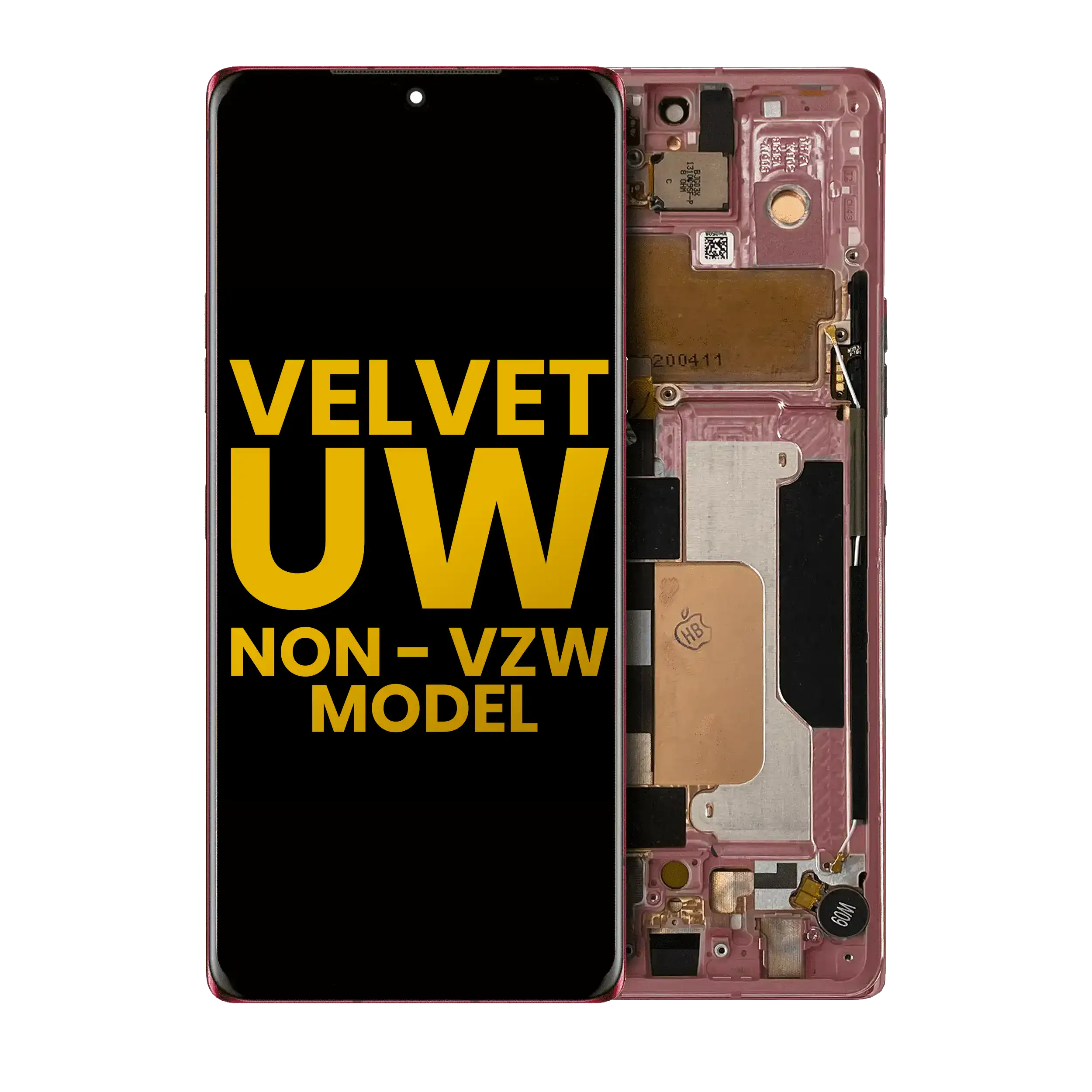 OLED Display with Frame for LG Velvet 5G (Non-Verizon 5G UW Frame) (Refurbished) (Red)