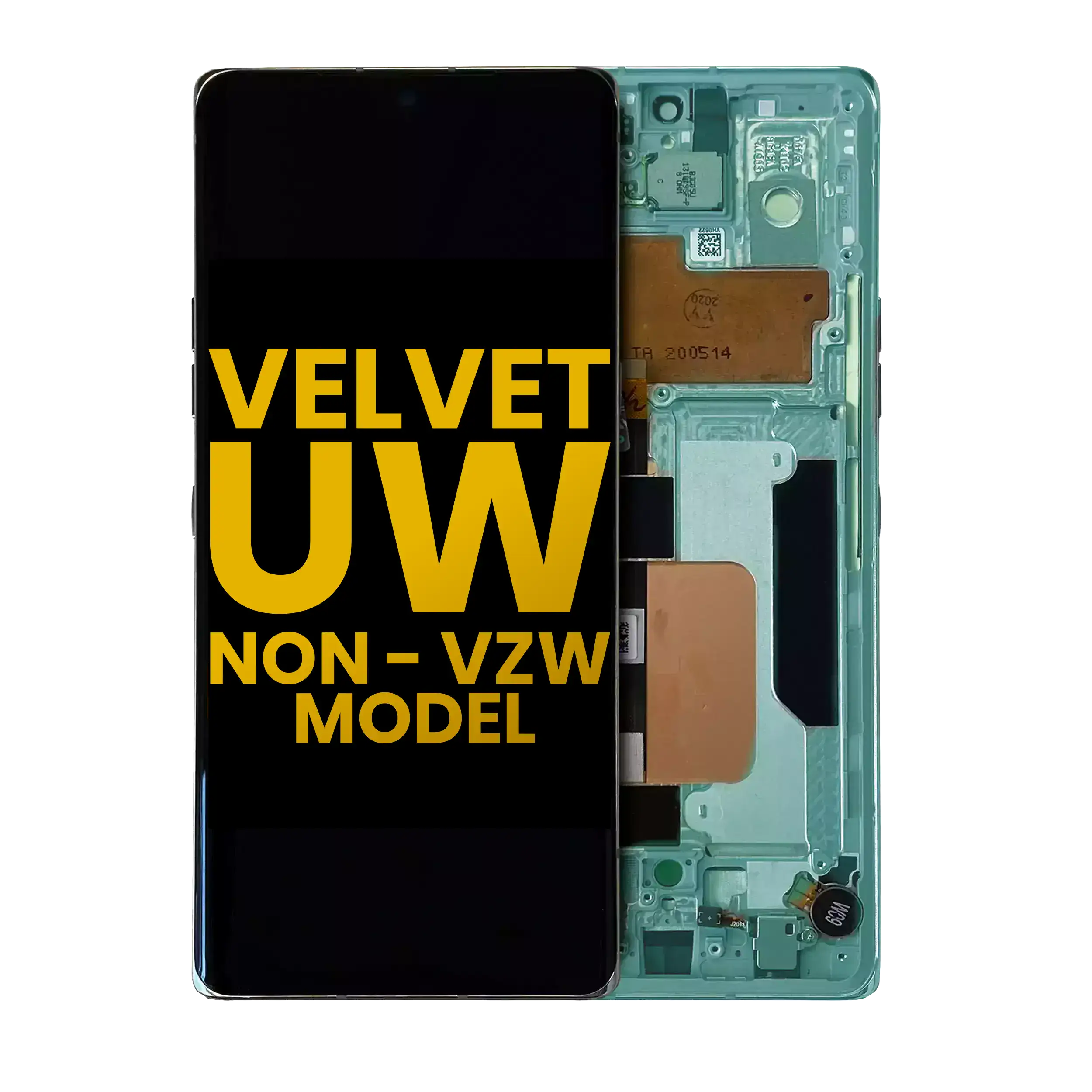 LG Velvet 5G OLED-Display mit Rahmen Grün (Generalüberholt)