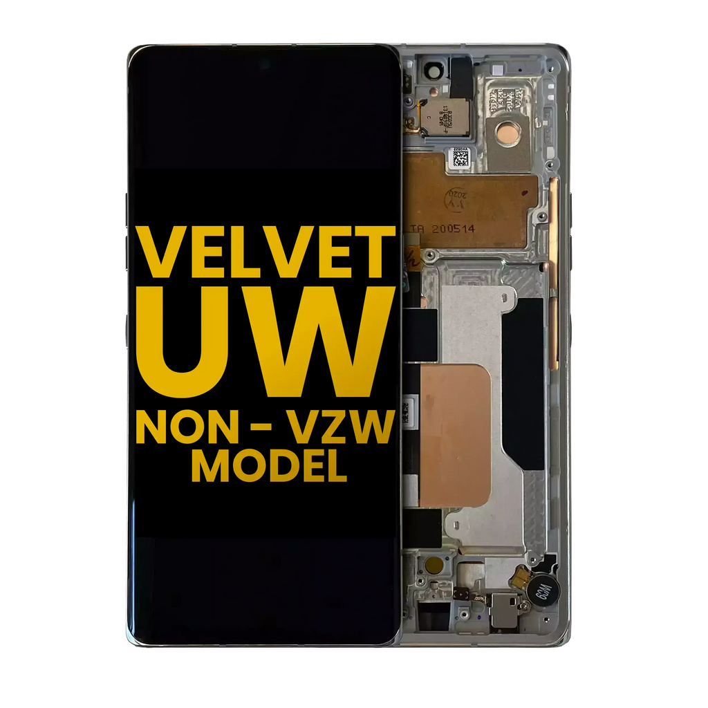 OLED-Display mit Rahmen LG Velvet 5G (Non-Verizon) generalüberholt Silber