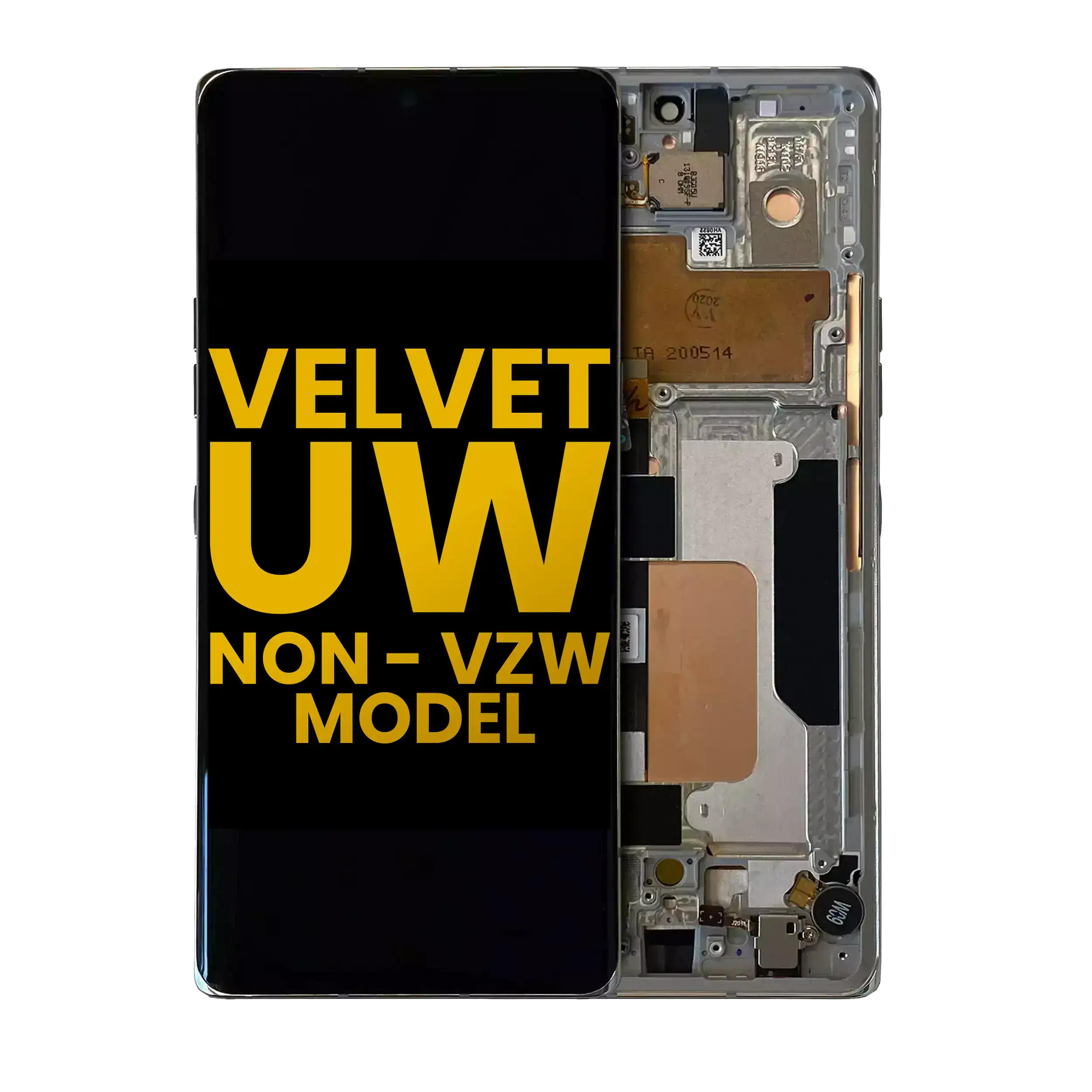 OLED-Display mit Rahmen LG Velvet 5G (Non-Verizon) generalüberholt Silber