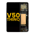 OLED-Display mit Rahmen für LG V50 ThinQ 5G Refurbished Aurora Black