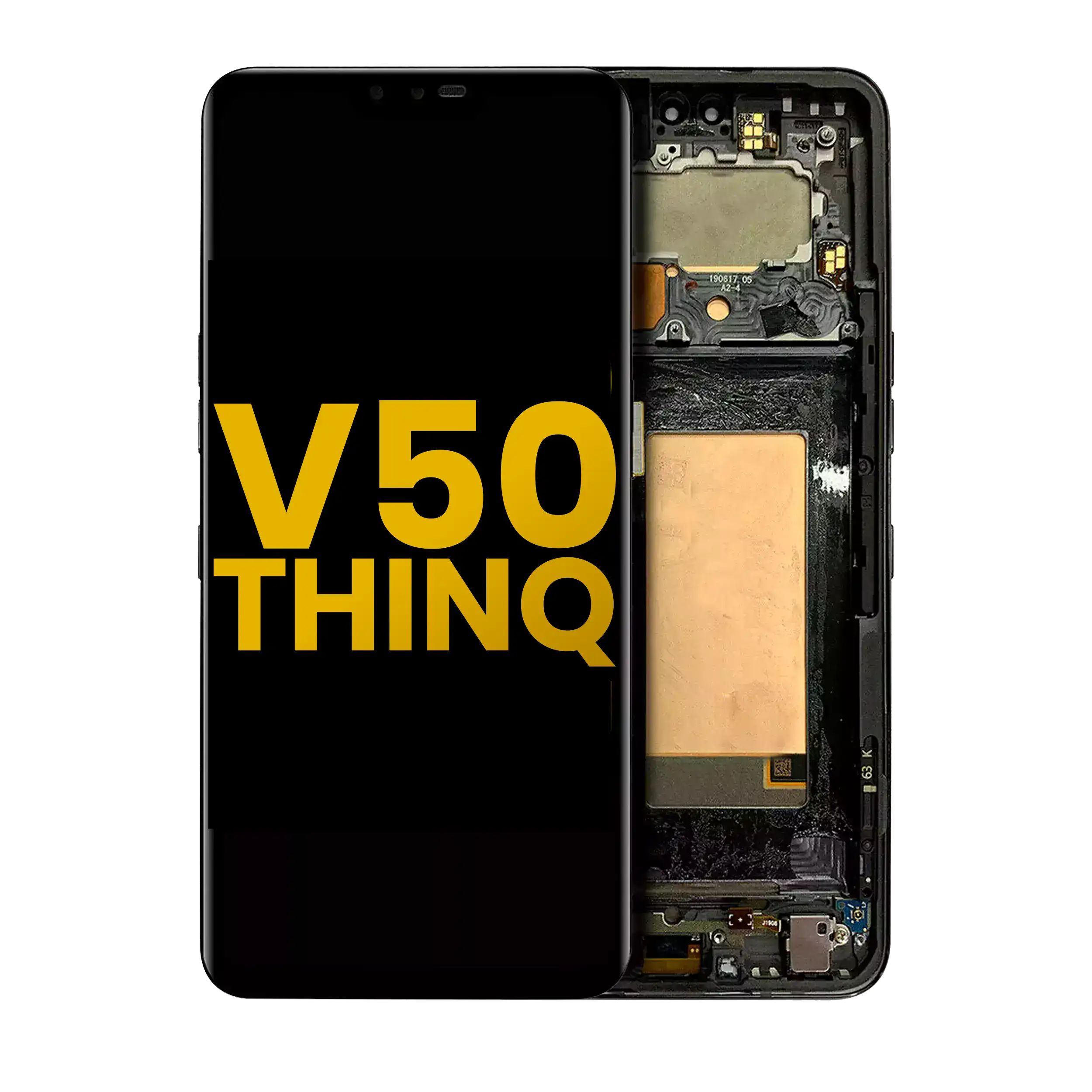 OLED-Display mit Rahmen für LG V50 ThinQ 5G Refurbished Aurora Black