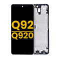 LCD-Display mit Rahmen für LG Q92 5G / Q920 (wiederaufbereitet) (Silber)