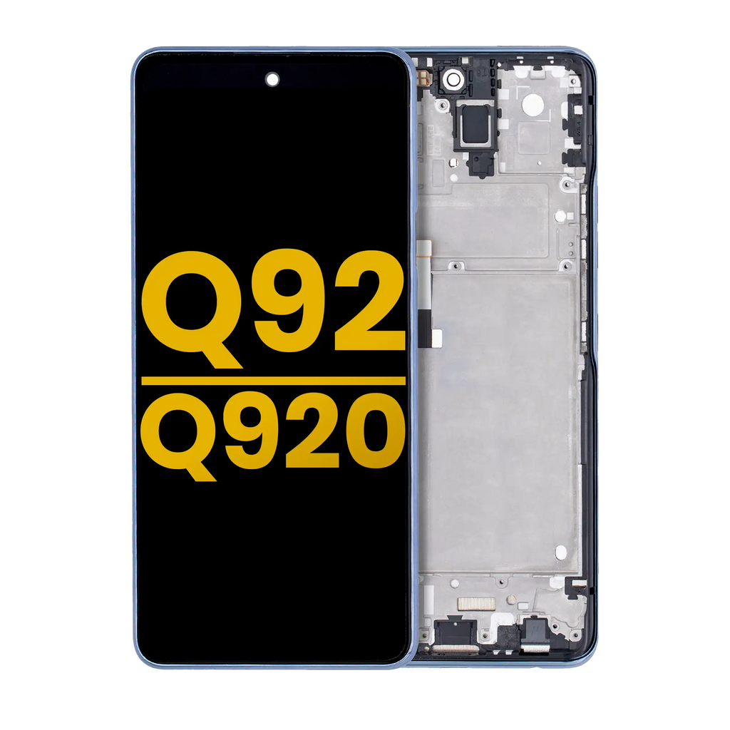 LCD-Display mit Rahmen für LG Q92 5G / Q920 (Refurbished) (Schwarz)