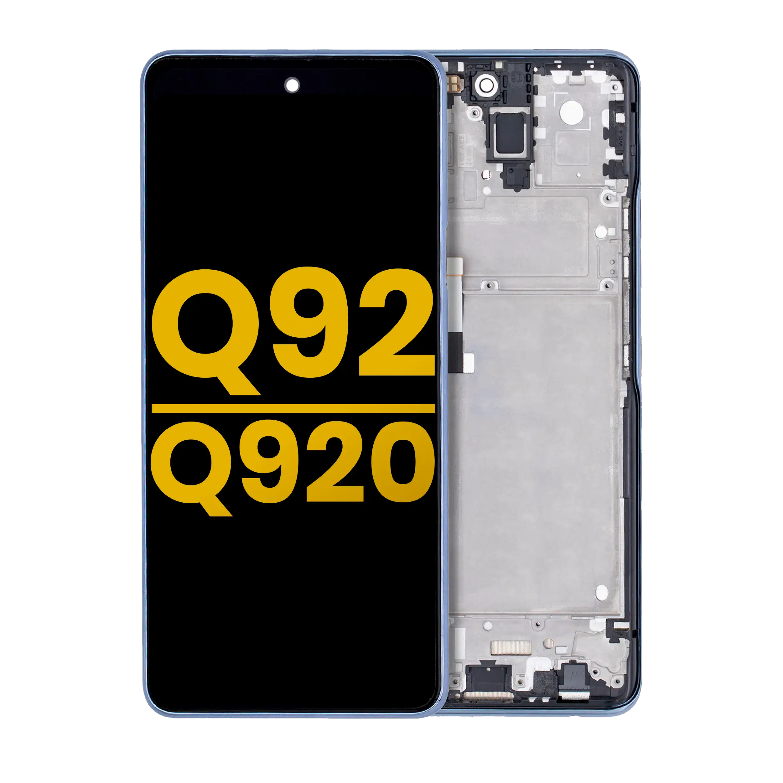 LCD-Display mit Rahmen für LG Q92 5G / Q920 (Refurbished) (Schwarz)
