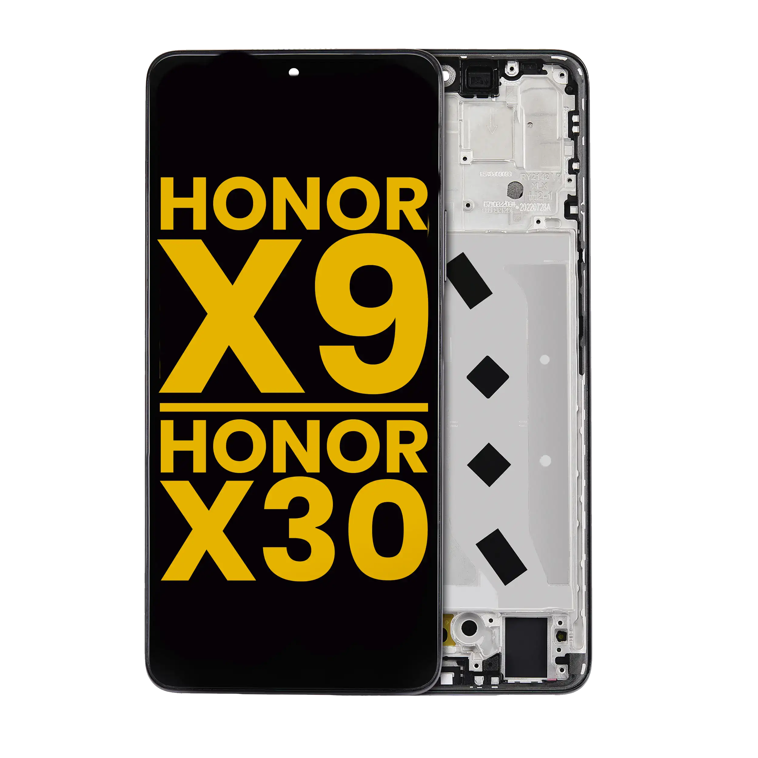LCD Display with Frame for Honor X9 / Honor X30 / Honor X9 5G (Refurbished) (Midnight Black)