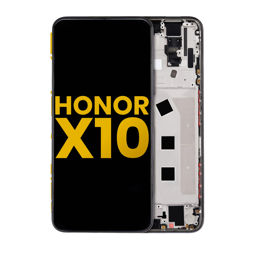 LCD-Display mit Rahmen für Honor X10 5G (Refurbished, Schwarz)