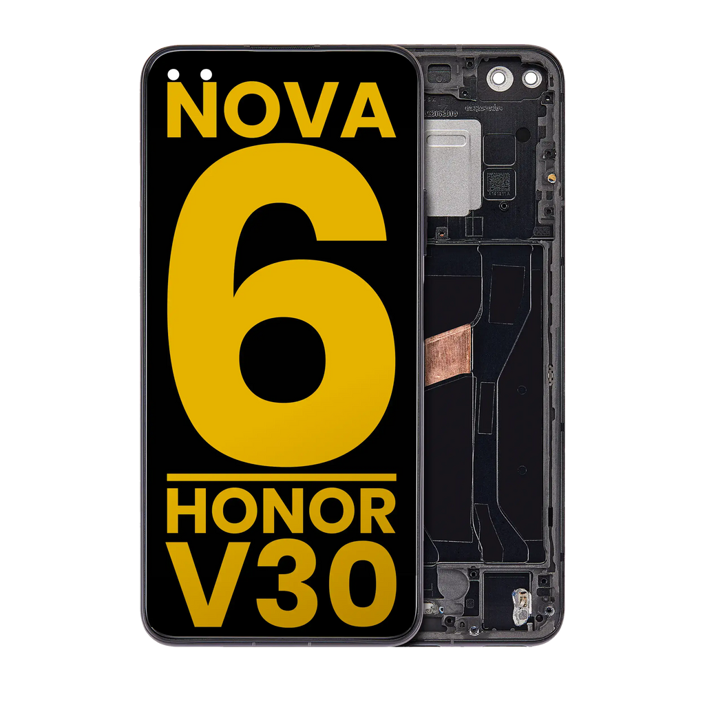 LCD Assembly with Frame for Huawei Nova 6 5G / Honor V30 (Refurbished) (Black)