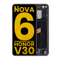 LCD Assembly with Frame for Huawei Nova 6 5G / Honor V30 (Refurbished) (Black)