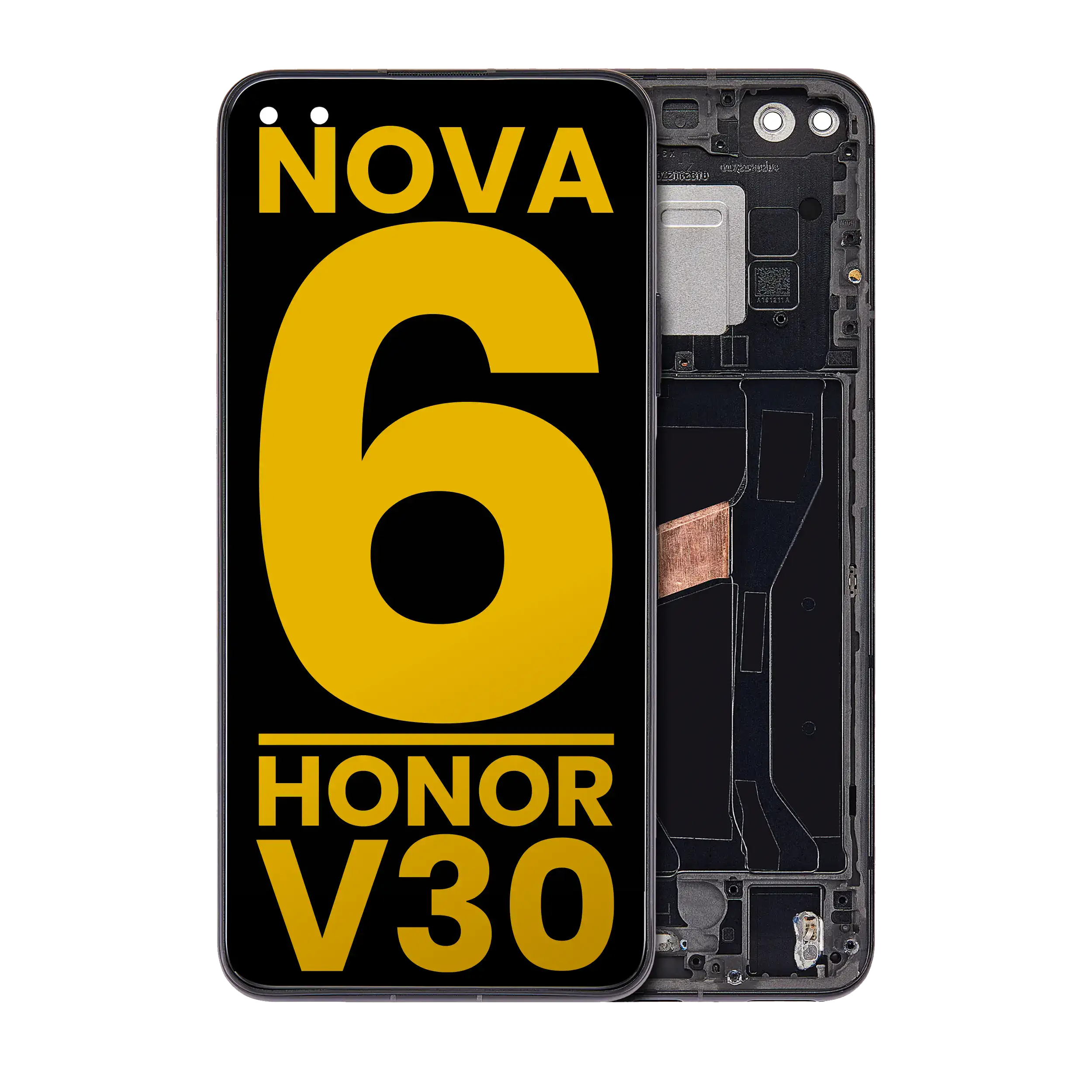 LCD Assembly with Frame for Huawei Nova 6 5G / Honor V30 (Refurbished) (Black)