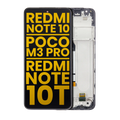 LCD-Display mit Rahmen f. Xiaomi Redmi Note 10 5G/Poco M3 Pro Plus alle Farben