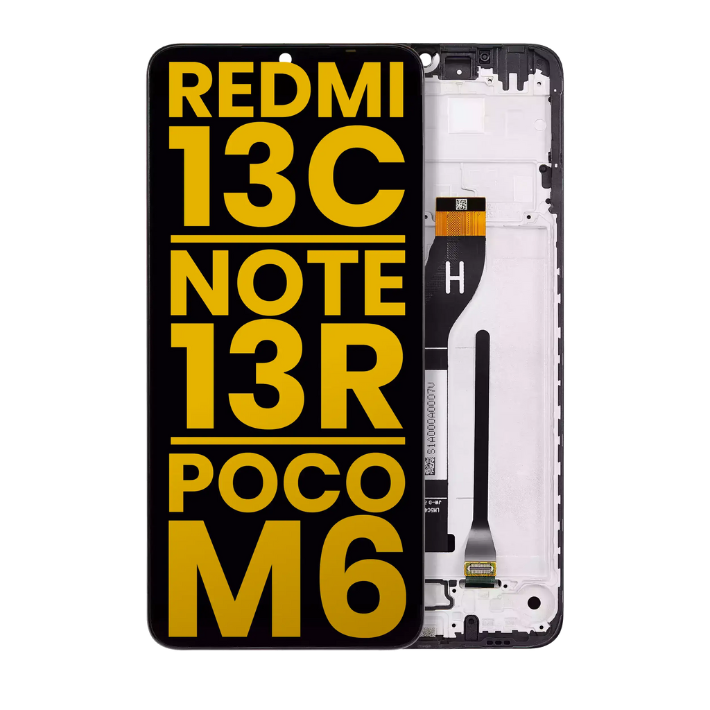 LCD Display with Frame for Xiaomi Redmi 13C 5G / Redmi Note 13R / Poco M6 5G (Refurbished) (All Colors)