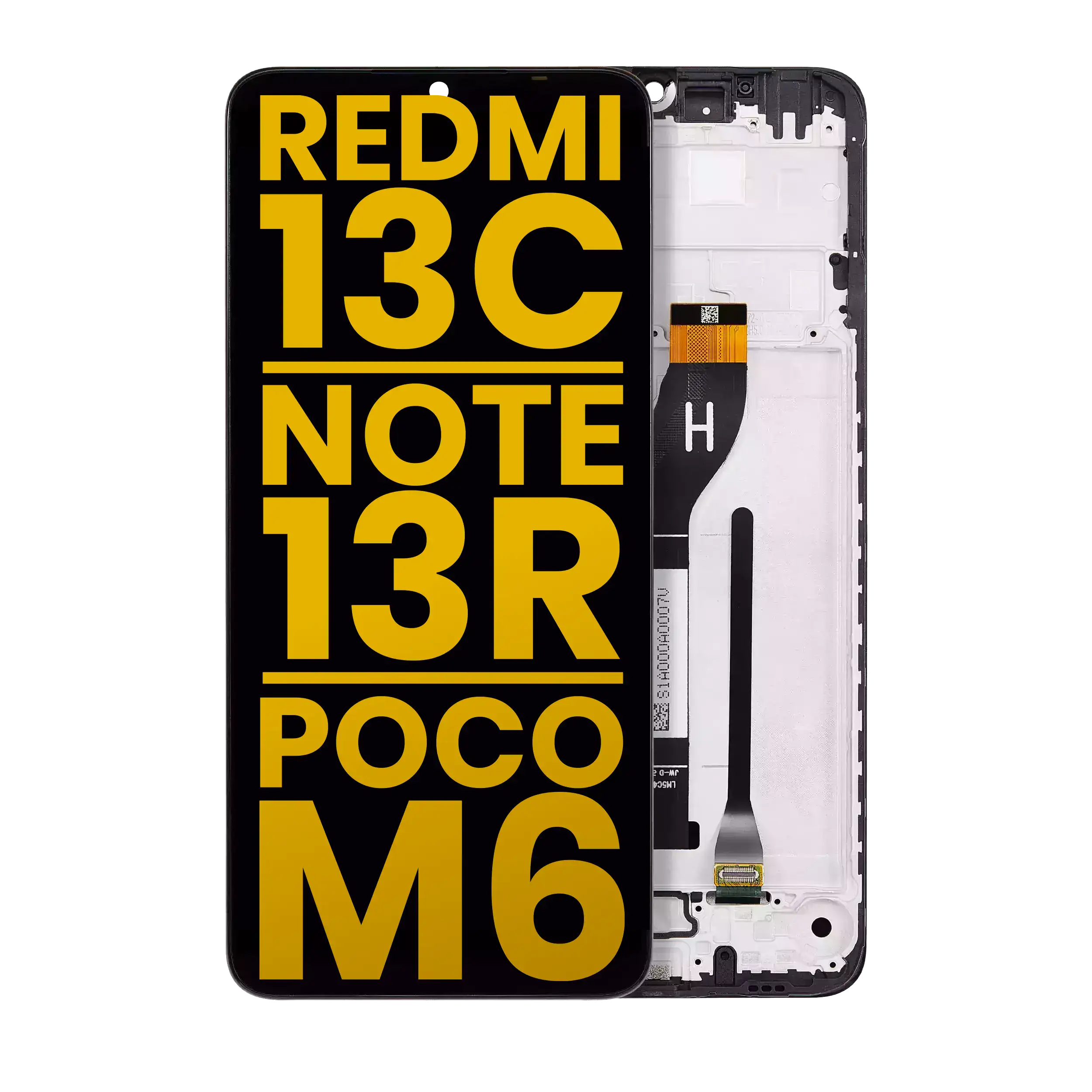LCD Display with Frame for Xiaomi Redmi 13C 5G / Redmi Note 13R / Poco M6 5G (Refurbished) (All Colors)