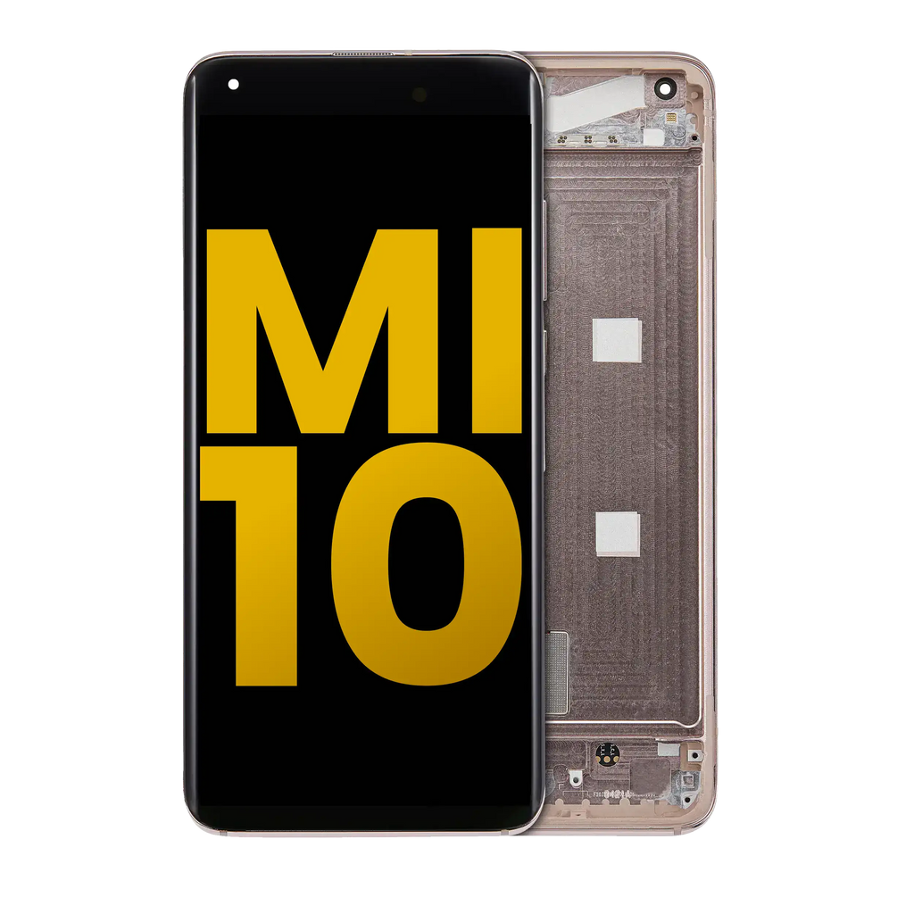 OLED-Display mit Rahmen für Xiaomi Mi 10 5G (Refurbished) (Peach Gold)