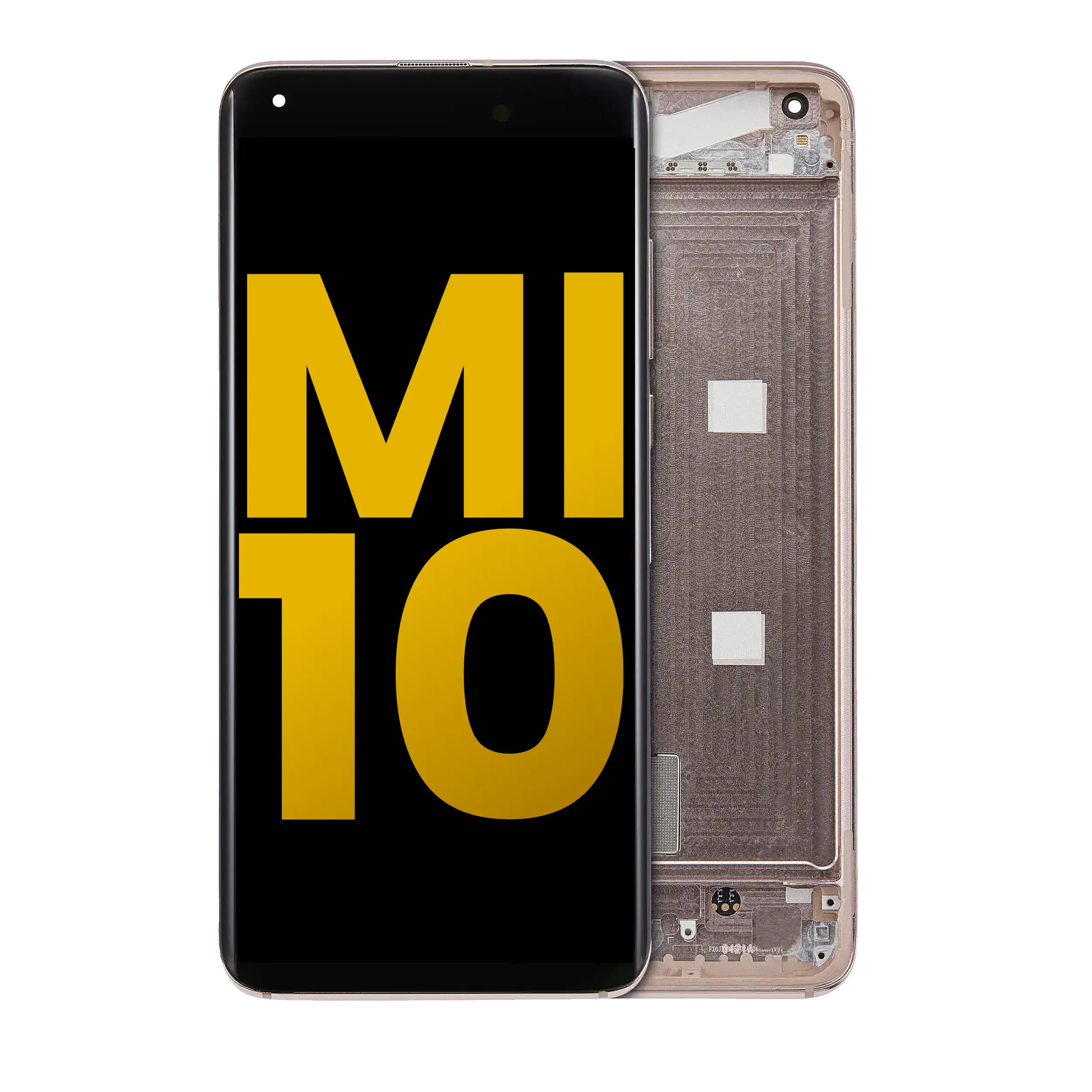 OLED-Display mit Rahmen für Xiaomi Mi 10 5G (Refurbished) (Peach Gold)