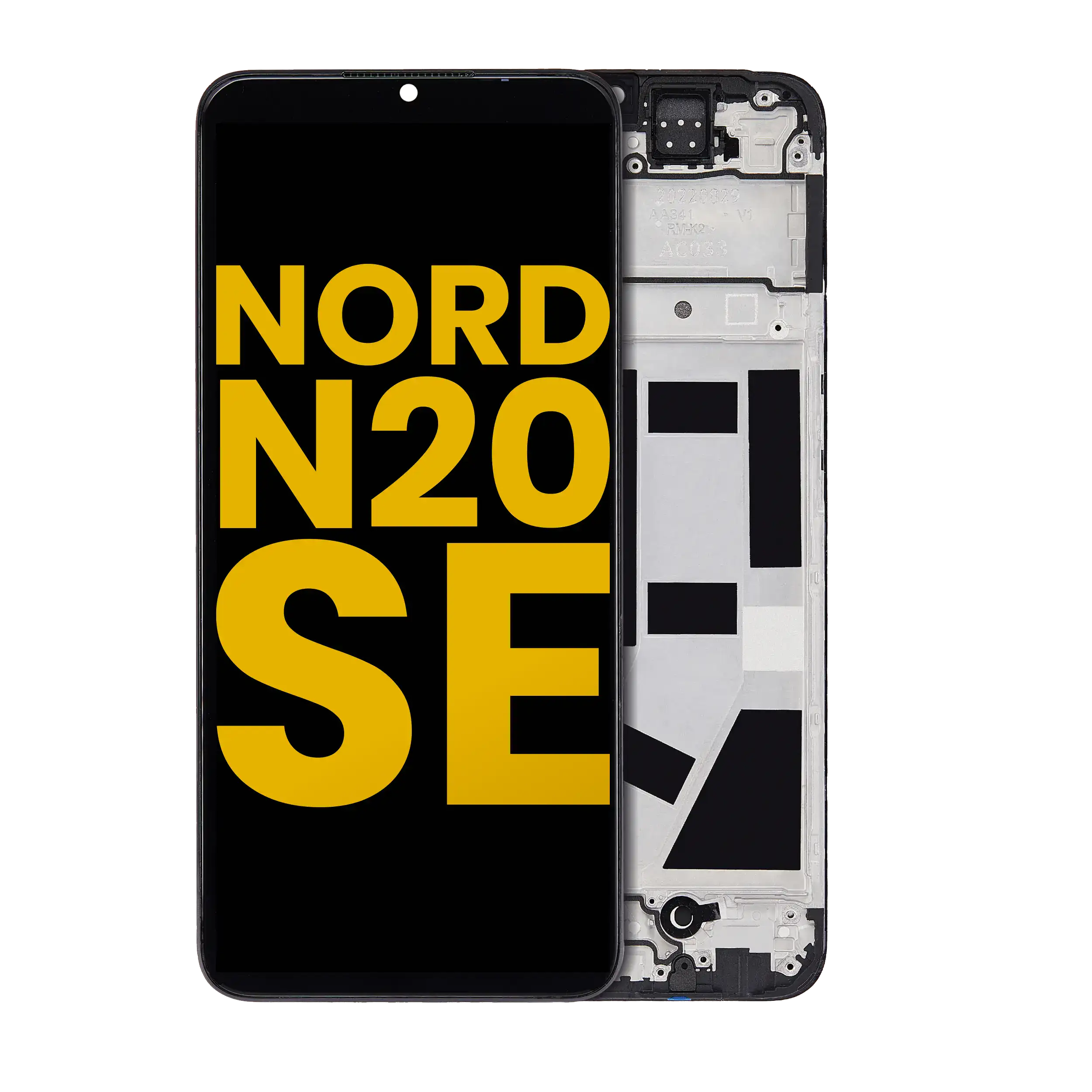 Wiederaufbereitete LCD-Display mit Rahmen für OnePlus Nord N20 SE (Alle Farben)