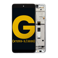 LCD-Display mit Rahmen für Moto G 5G - Wiederaufbereitet - Frosted Silber