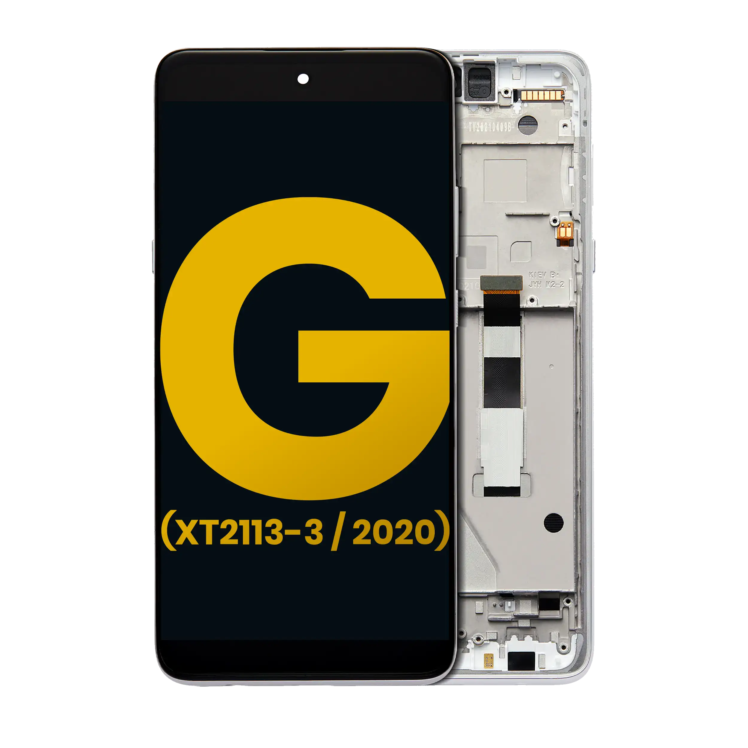 LCD Display with Frame for Motorola Moto G 5G (XT2113-3 / 2020) (Refurbished) (Frosted Silver)