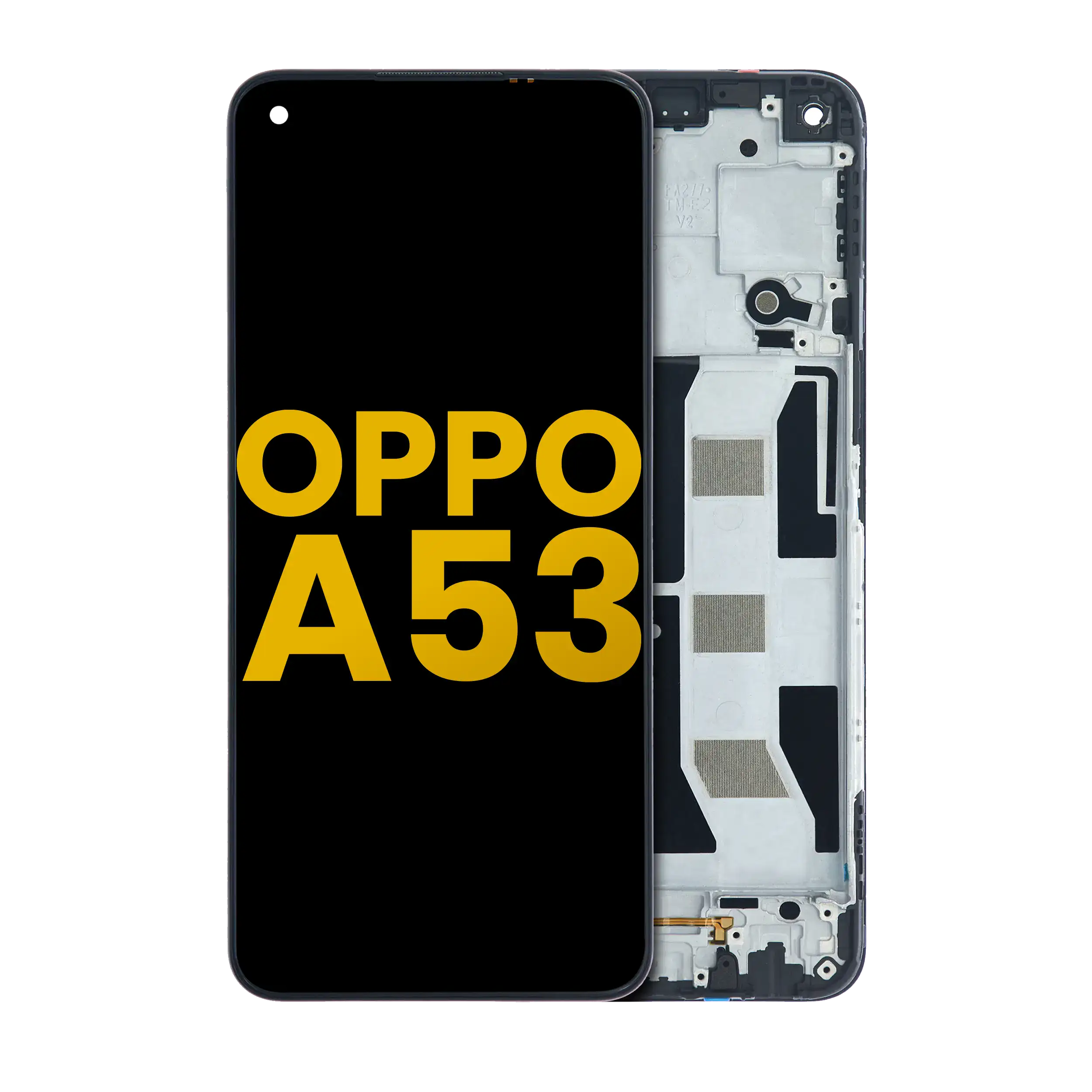 LCD-Display mit Rahmen für OPPO A53 5G (Refurbished) (Alle Farben)