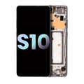 OLED-Display mit Rahmen für Samsung Galaxy S10 5G (Service Pack) (Crown Silver)