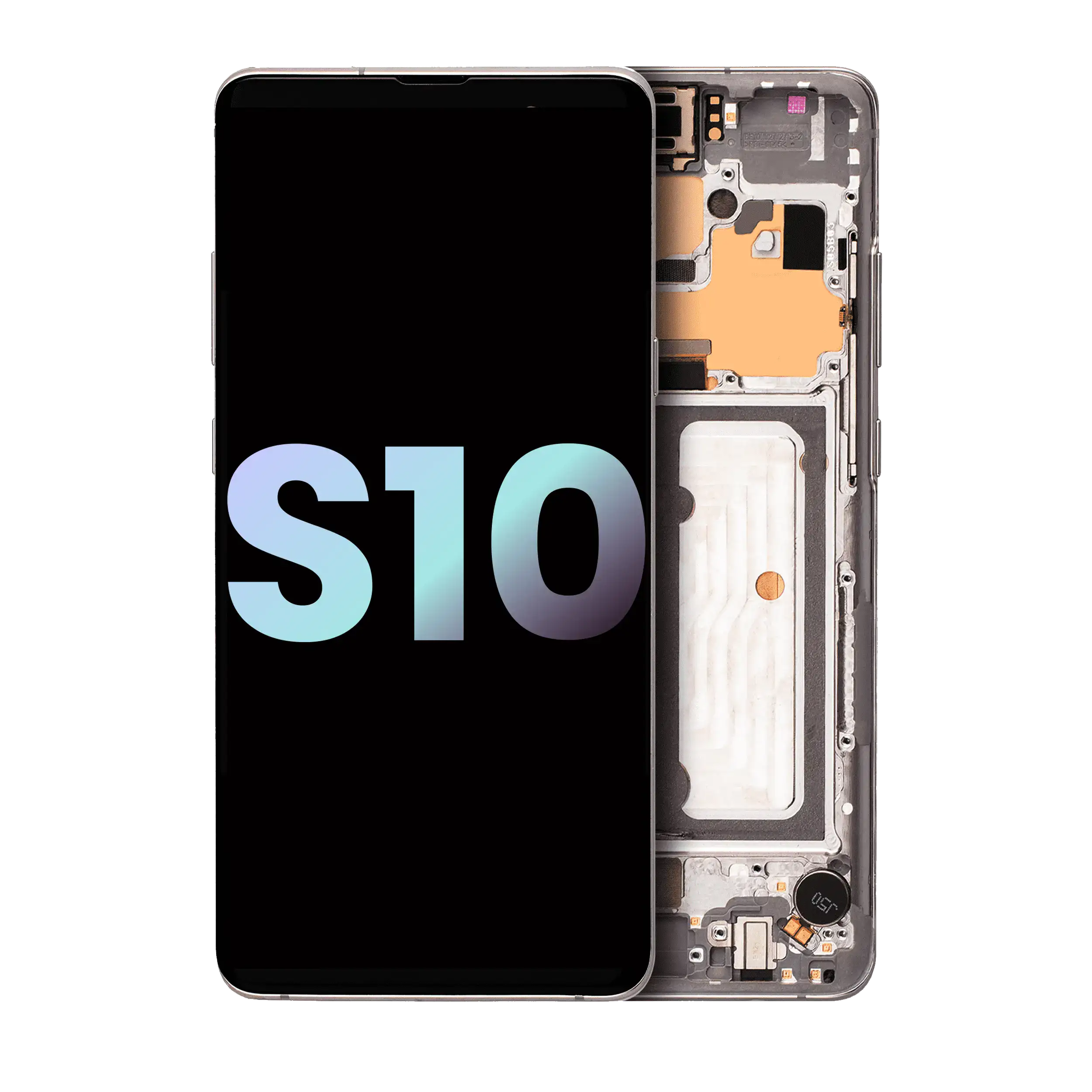 OLED-Display mit Rahmen für Samsung Galaxy S10 5G (Service Pack) (Crown Silver)