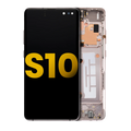 OLED-Display mit Rahmen für Samsung Galaxy S10 5G (Refurbished) (Royal Gold)