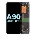 OLED-Display mit Rahmen für Samsung Galaxy A90 5G Service Pack Schwarz