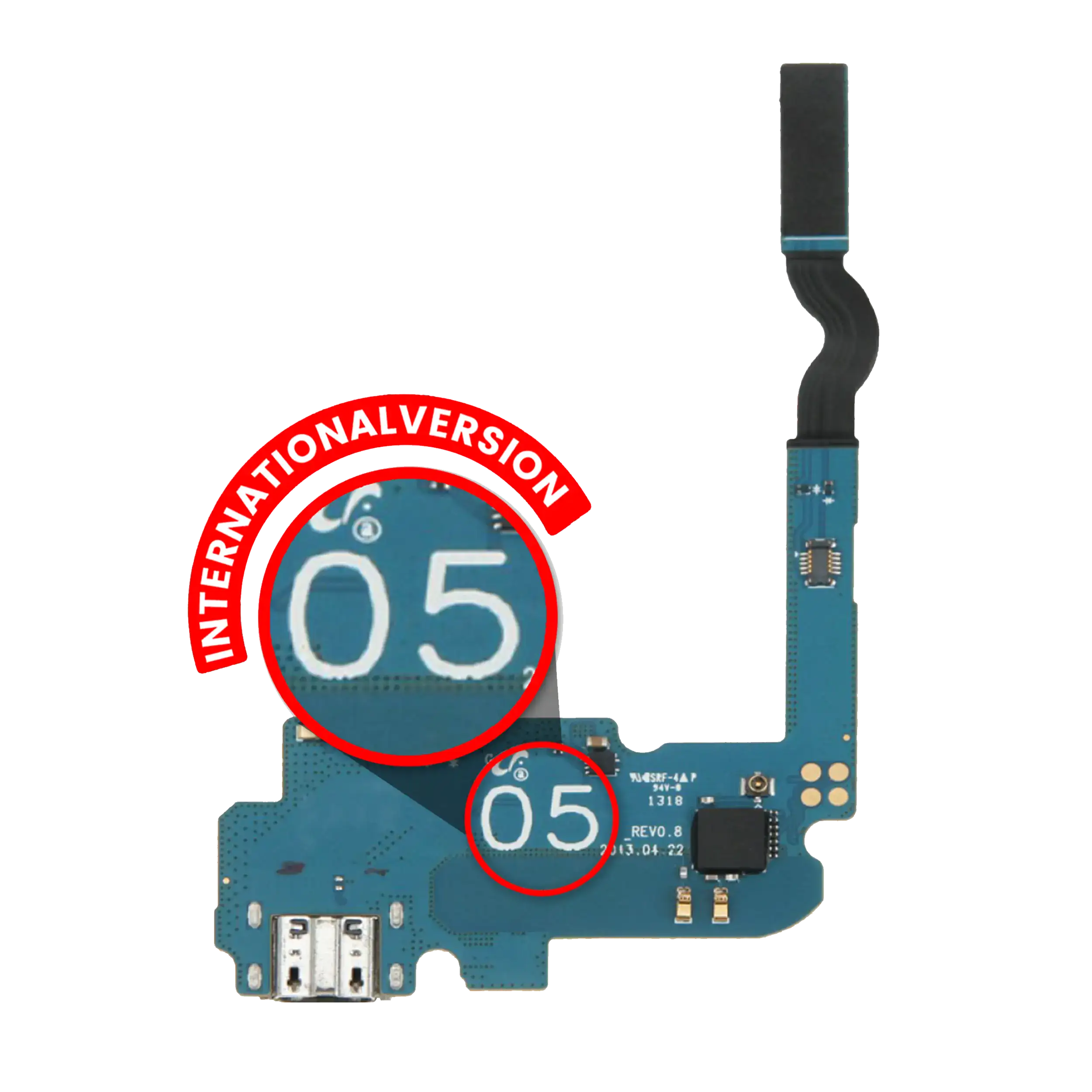 Charging Port Flex Cable for Samsung Galaxy Mega (I9200) (International Version) (Premium)
