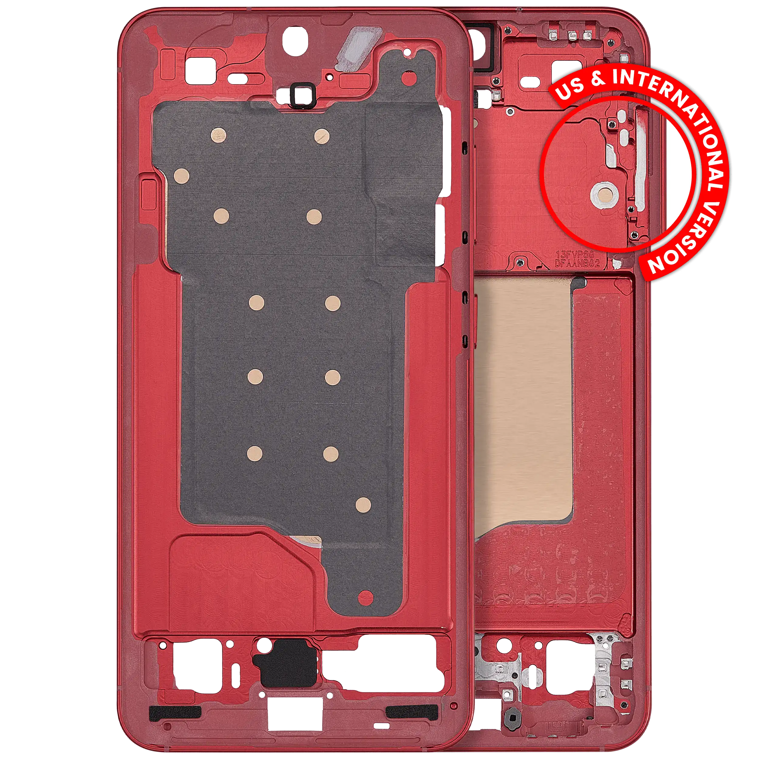 Midframe/Frame for Samsung Galaxy S25 5G (US & International Version) (Coral Red)